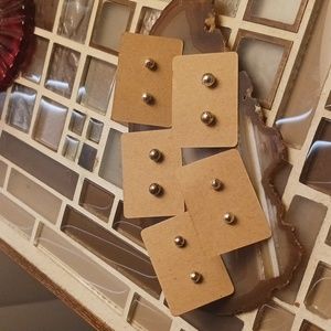 Vintage Silver Ball Earrings set-5 pc